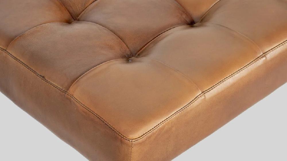 Jennifer Taylor Home Weston 30" Square Leather Ottoman With Tufted Top