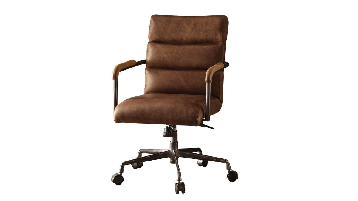jennifer taylor home Westvale Top Grain Leather Executive Office Chair Brown