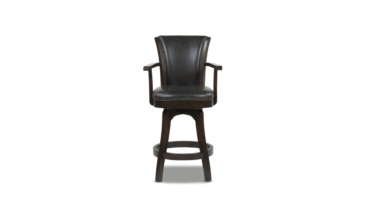 Jennifer Taylor Home Williams 27” Swivel Counter Height Bar Stool Vintage Black Brown