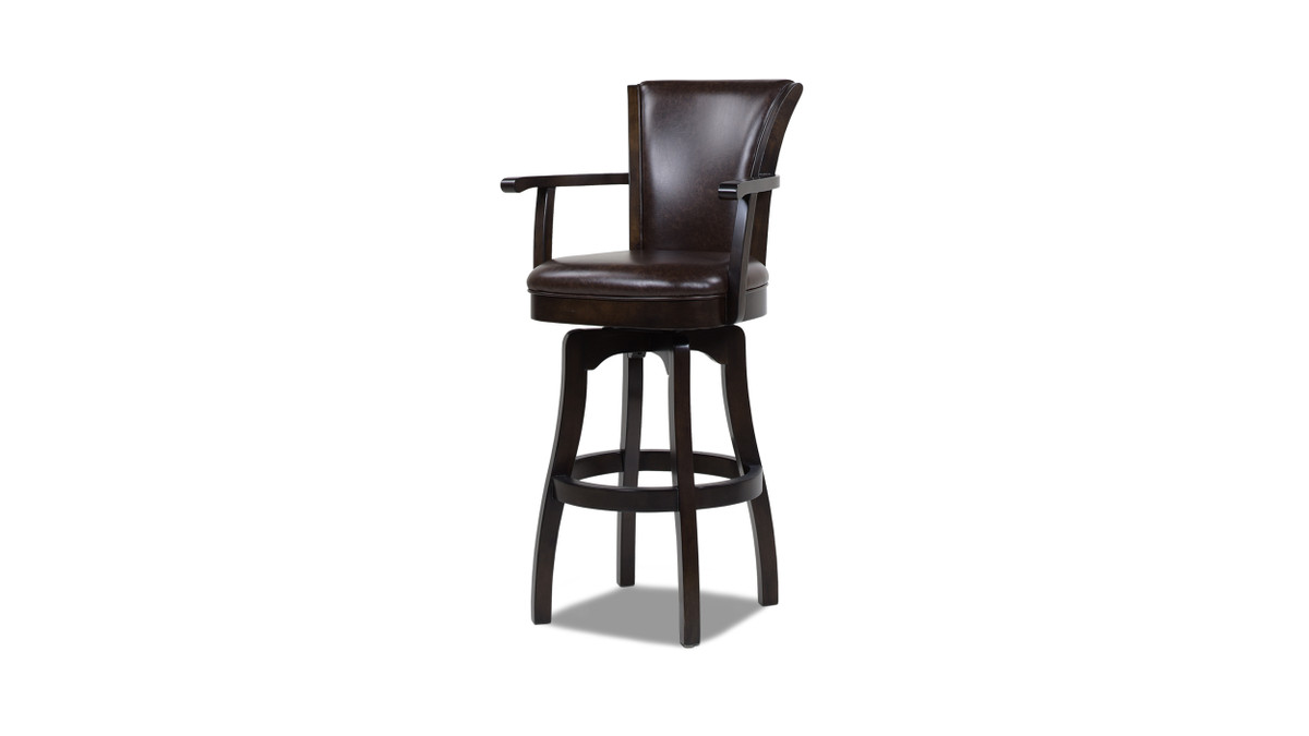 jennifer taylor home Williams 31” Swivel Bar Stool with Armrests Vintage Brown