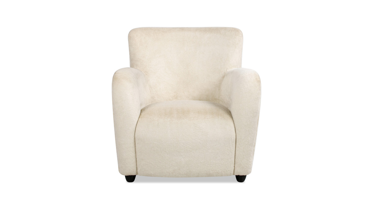Jennifer Taylor Home Wolffe 32" Curved Arm Accent Chair Crème De La Crème White