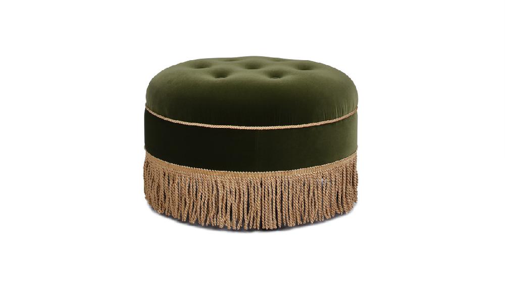 Jennifer Taylor Home Yolanda 24" Round Upholstered Accent Ottoman