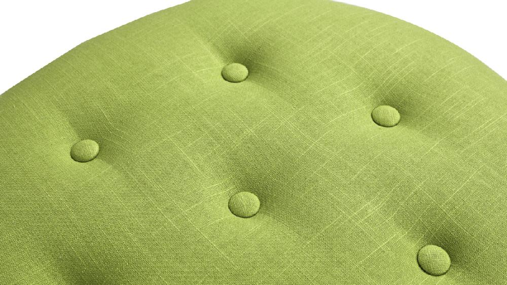 Jennifer Taylor Home Yolanda 24" Round Upholstered Accent Ottoman Bright Chartreuse