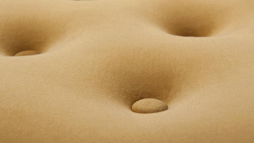 Jennifer Taylor Home Yolanda Upholstered Round Accent Ottoman Gold