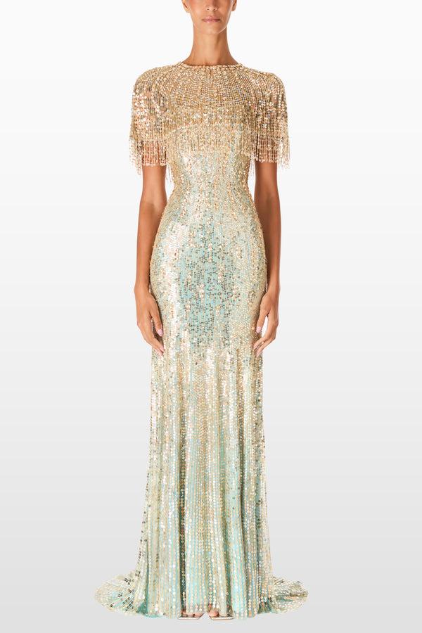 Jenny Packham Almond 2084 Capes LIGHT TURQUOISE 1052