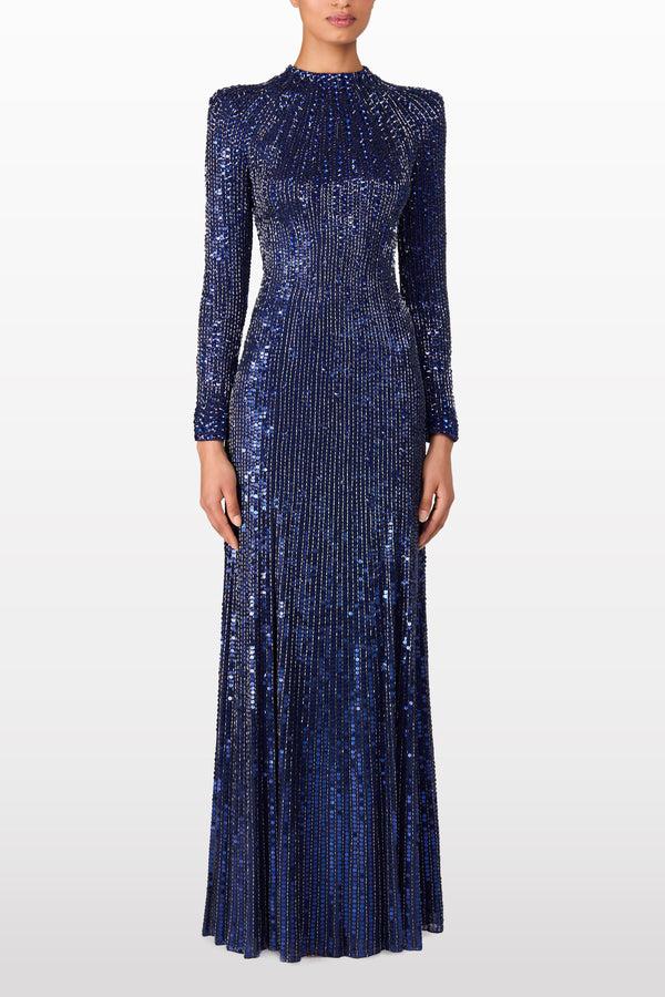 Jenny Packham Aurora Dress LIGHT NAVY 1058