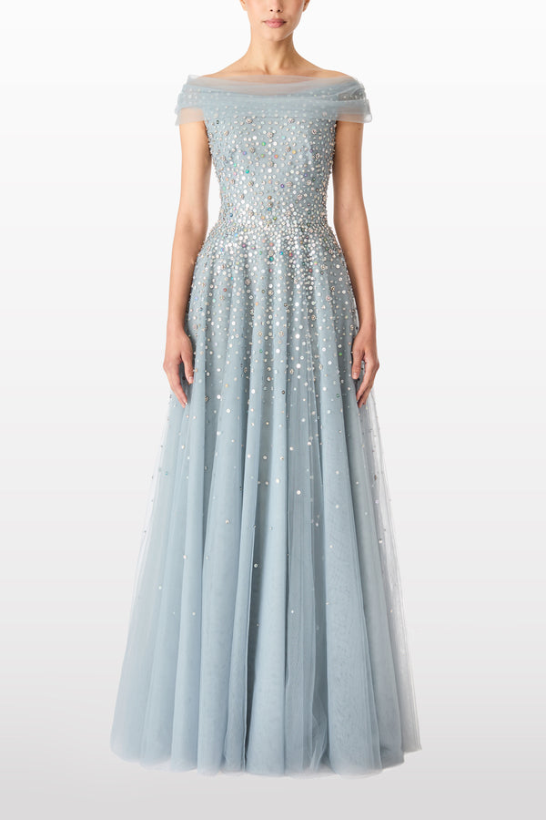 Jenny Packham Bee Dress STEEL BLUE 1008
