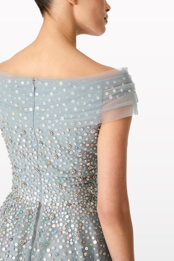 Jenny Packham Bee Dress STEEL BLUE 1008