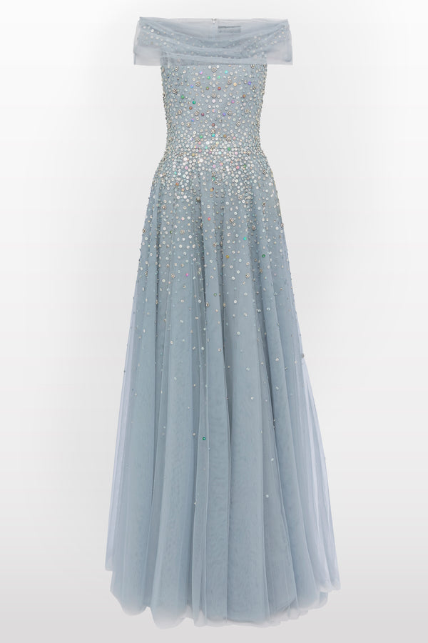 jenny packham Bee Dress STEEL BLUE 1008