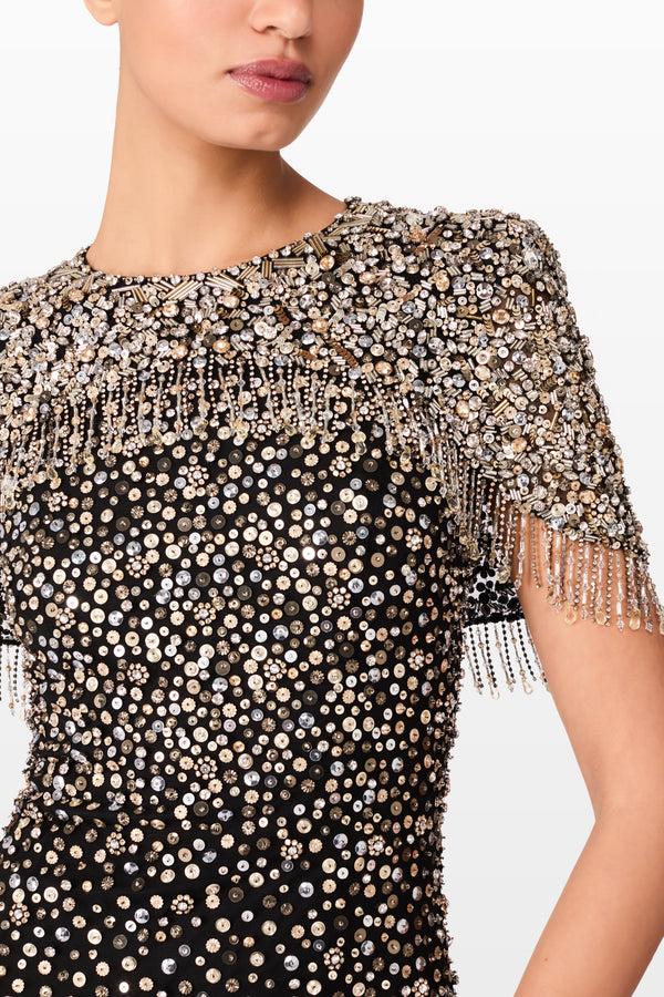 Jenny Packham Esna Dresses LIQUORICE 2033