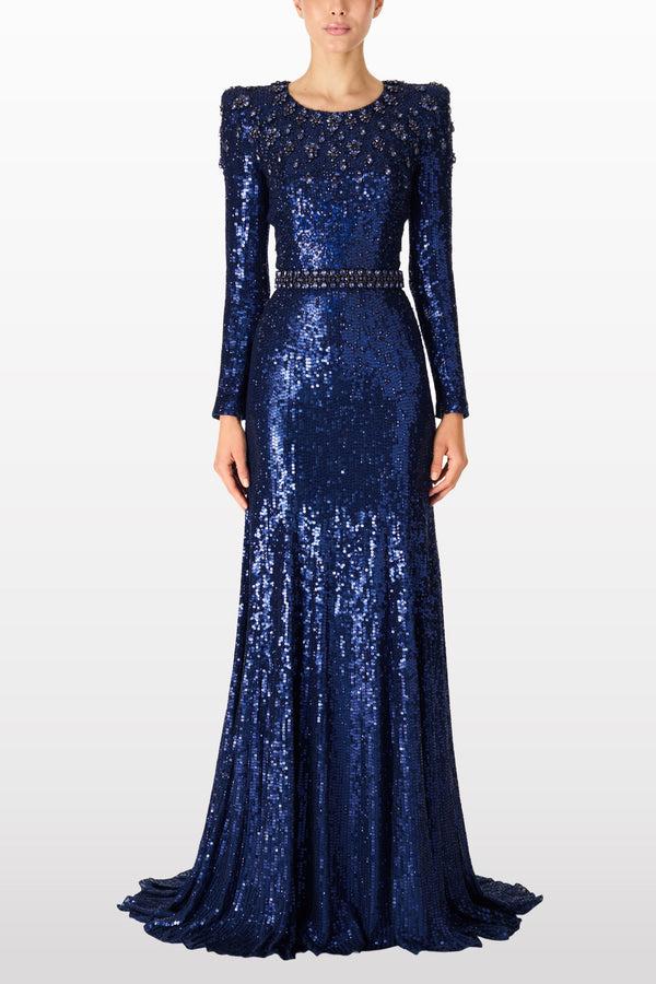 Jenny Packham Georgia Dress LIGHT NAVY 1058