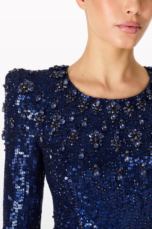 Jenny Packham Georgia Dress LIGHT NAVY 1058