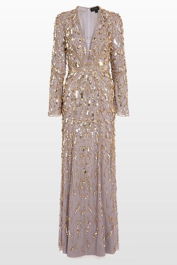 jenny packham Kaia Sequin Dress Dress GRANITE 2119