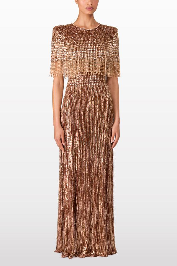 Jenny Packham MAGENTA 1075 Dress BRONZE 1035