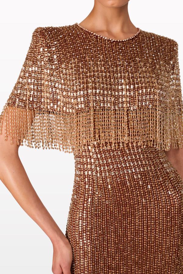 Jenny Packham MAGENTA 1075 Dress BRONZE 1035