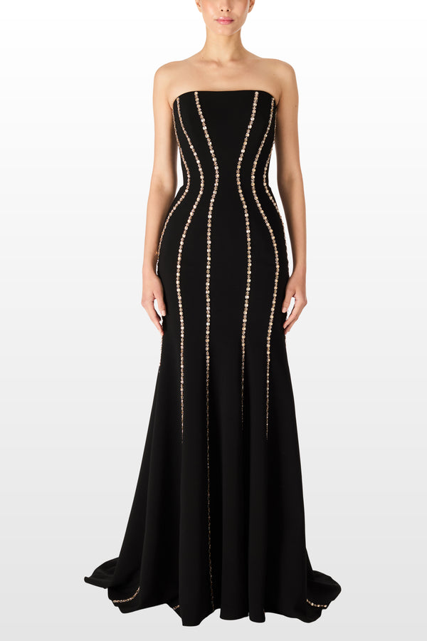 Jenny Packham LIQUORICE 2033/SILVER 004/GOLD 172 Dress LIQUORICE 2033/SILVER 004/GOLD 172