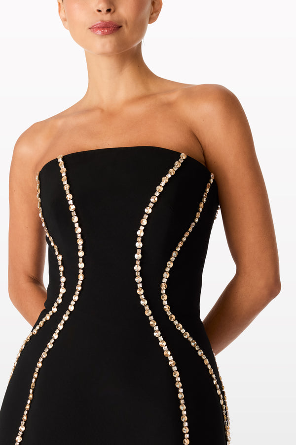 Jenny Packham Lovebug Strapless Mini Dress Dress LIQUORICE 2033