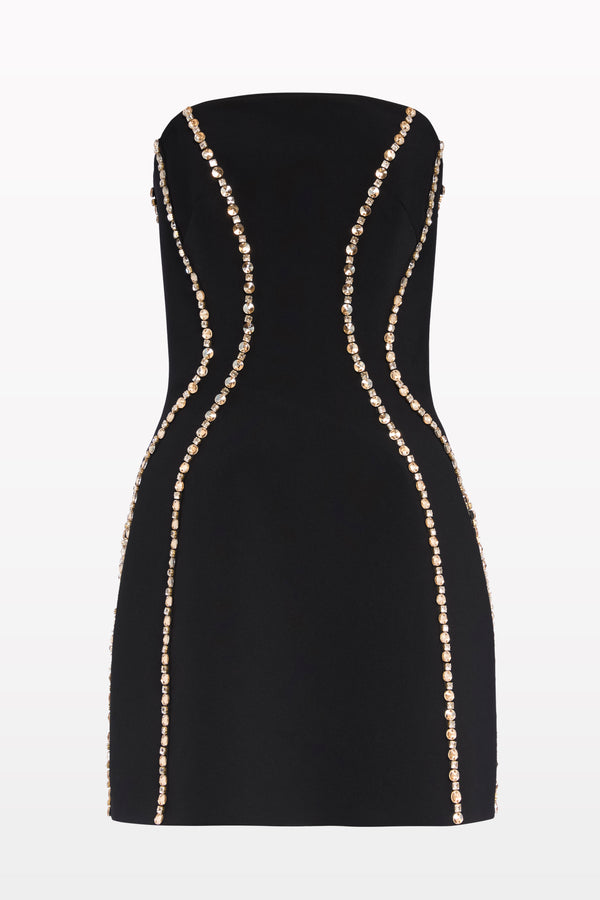jenny packham Lovebug Strapless Mini Dress Dress LIQUORICE 2033