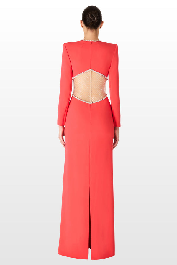Jenny Packham Luca Red Floor-Length Gown Dress CHERRY 2085