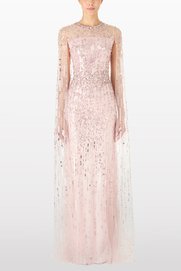 Jenny Packham Lux Blush Pink Gown Dress CONFETTI 222
