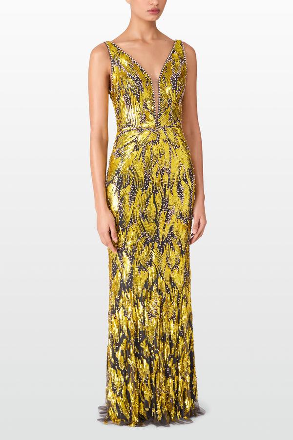 Jenny Packham Marion Dresses Shadow Grey 2060 Gold 127