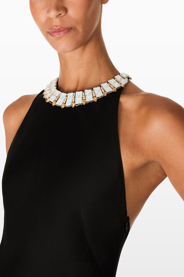 Jenny Packham Miya Black Halter Gown Dress LIQUORICE 2033