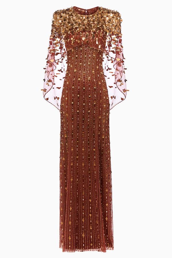 jenny packham Nettie Bronze Ballgown Dress BRONZE 1035
