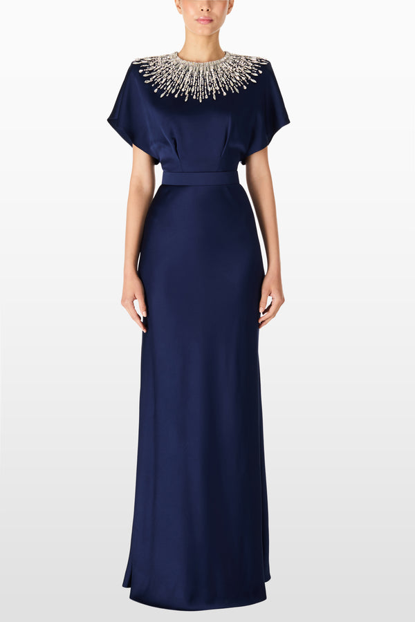Jenny Packham Palladium Midnight Blue Gown Dress MIDNIGHT KISS 2036