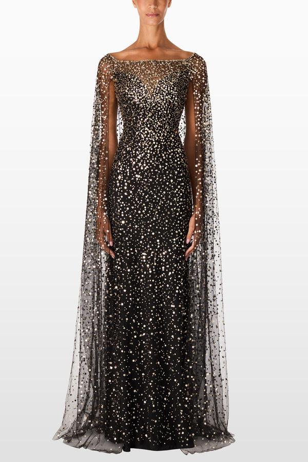 Jenny Packham Roman Sweetheart Neckline Gown Dress LIQUORICE 2033