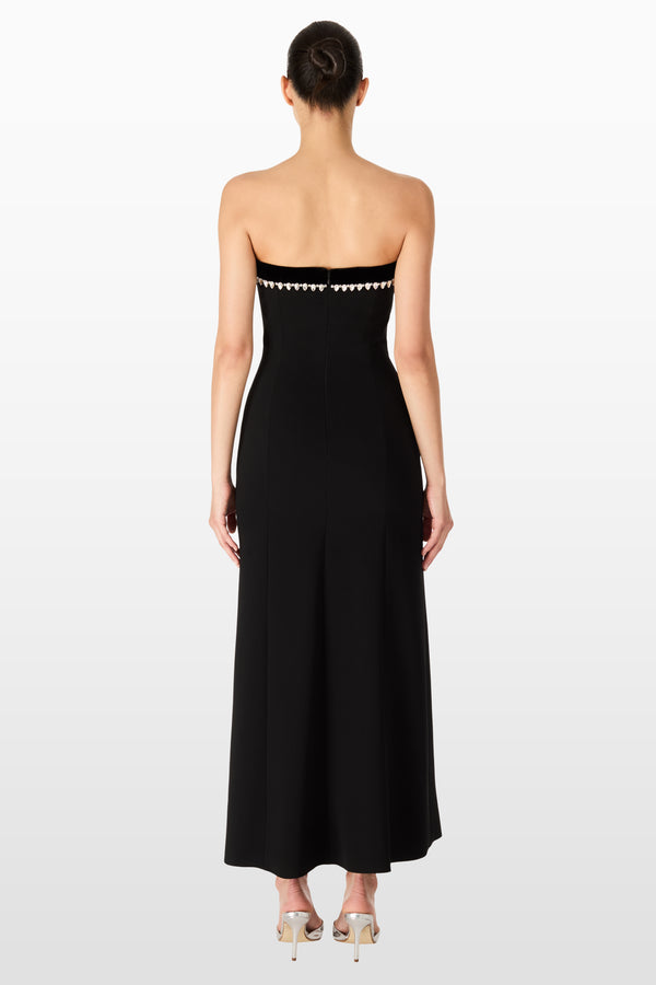 Jenny Packham Sufyan Strapless Black Gown Dress LIQUORICE 2033
