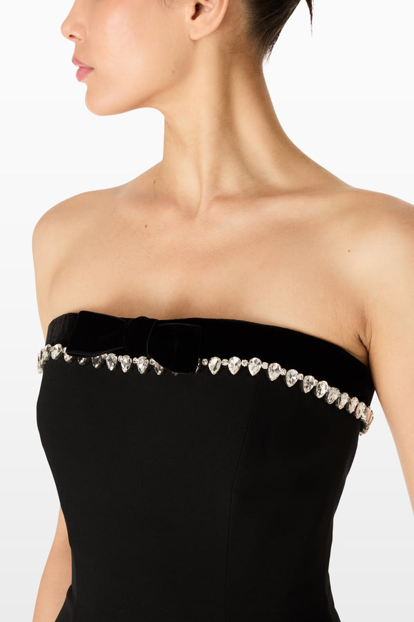 Jenny Packham Sufyan Strapless Black Gown Dress LIQUORICE 2033