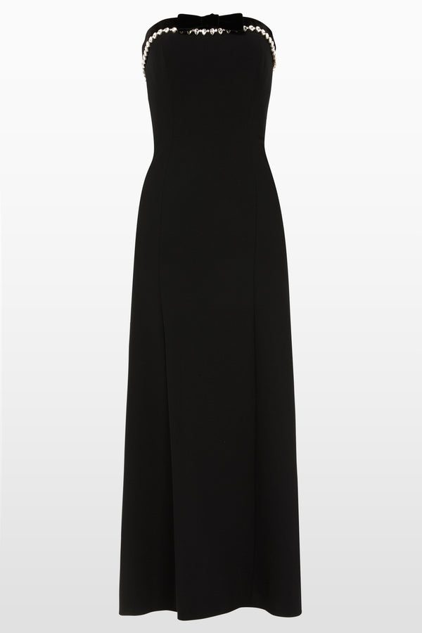 jenny packham Sufyan Strapless Black Gown Dress LIQUORICE 2033
