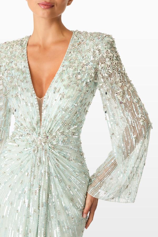 Jenny Packham Tana Pale Aqua-Coloured Formal Gown Dress PALE POWDER 184