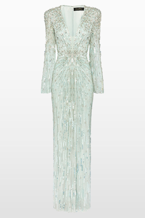 jenny packham Tana Pale Aqua-Coloured Formal Gown Dress PALE POWDER 184
