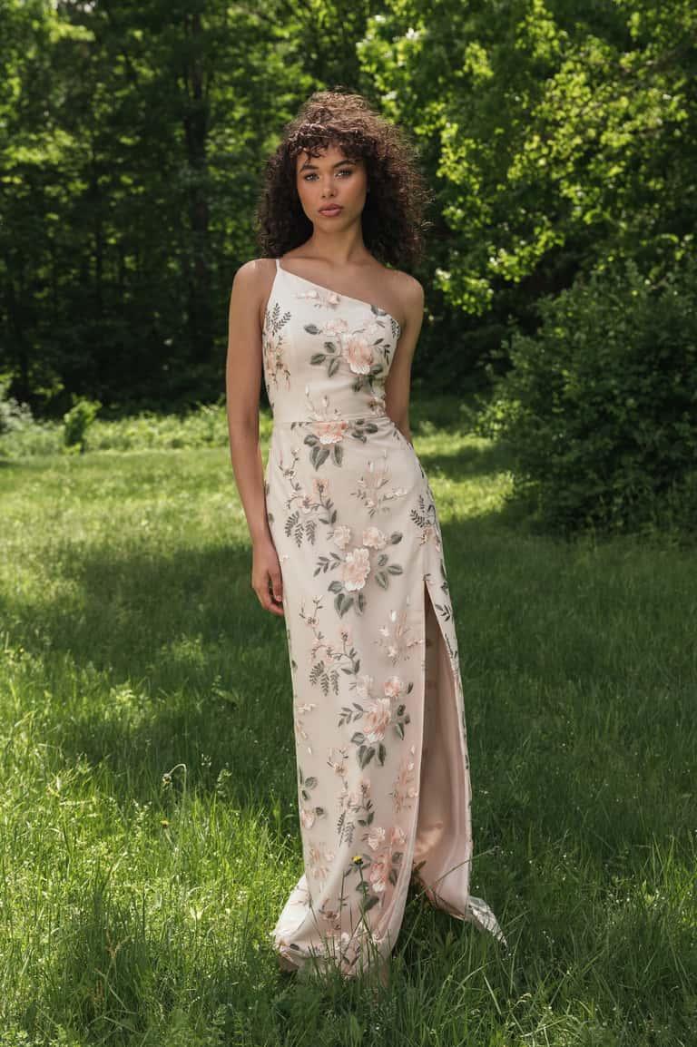 Jenny Yoo Bristol Enchanted Floral Embroidery Enchanted Floral Vintage Iris