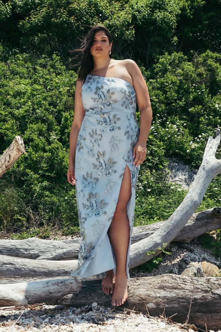 Jenny Yoo Bristol Enchanted Floral Embroidery Enchanted Floral Vintage Iris