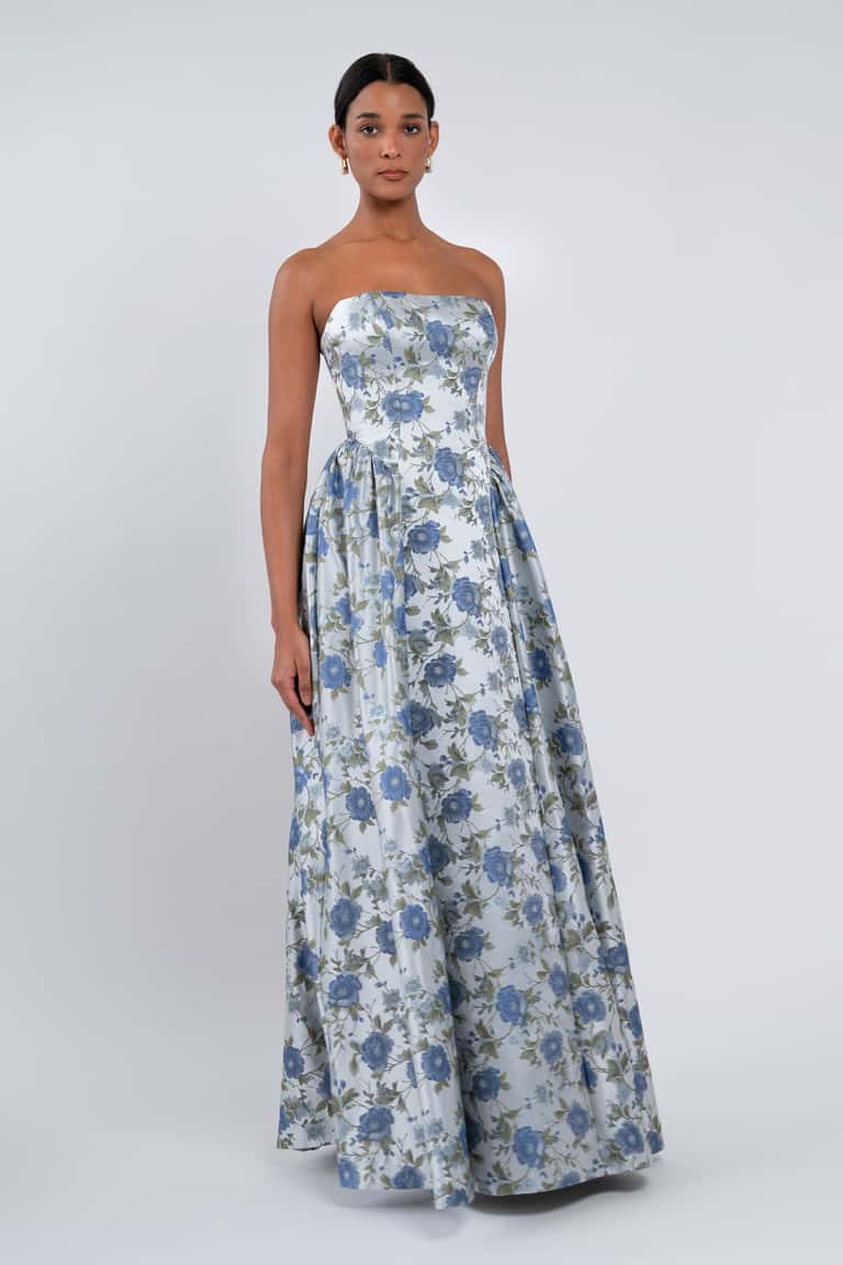 Jenny Yoo Desiree Matcha Sweetbriar Jacquard