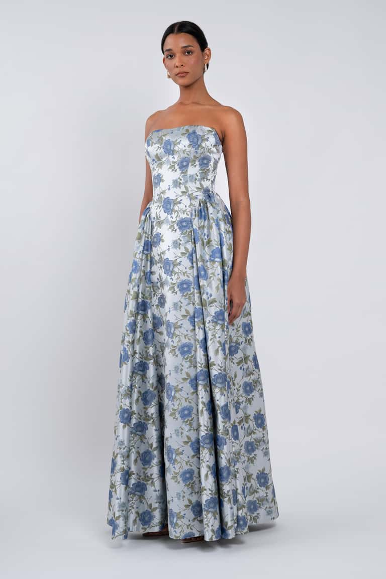 jenny yoo Desiree Matcha Sweetbriar Jacquard