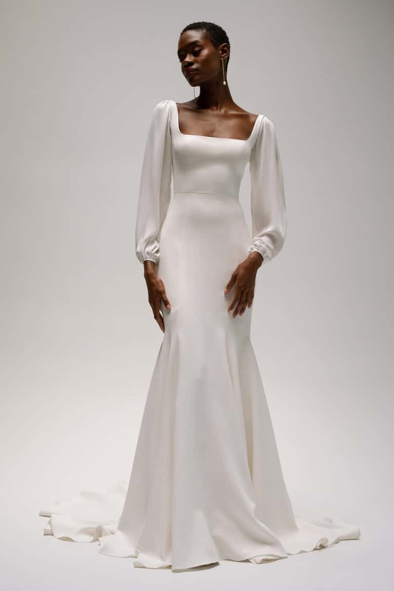 jenny yoo Eden Long Full Sleeve Pearl