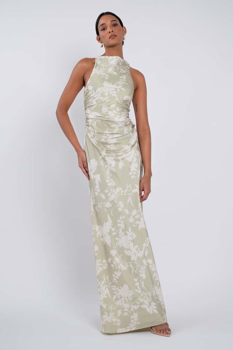 Jenny Yoo Grant Print Whisper Blue Corsage Print