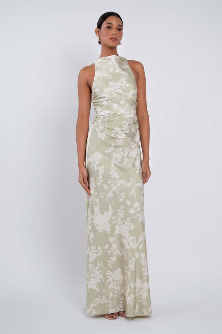 jenny yoo Grant Print Whisper Blue Corsage Print