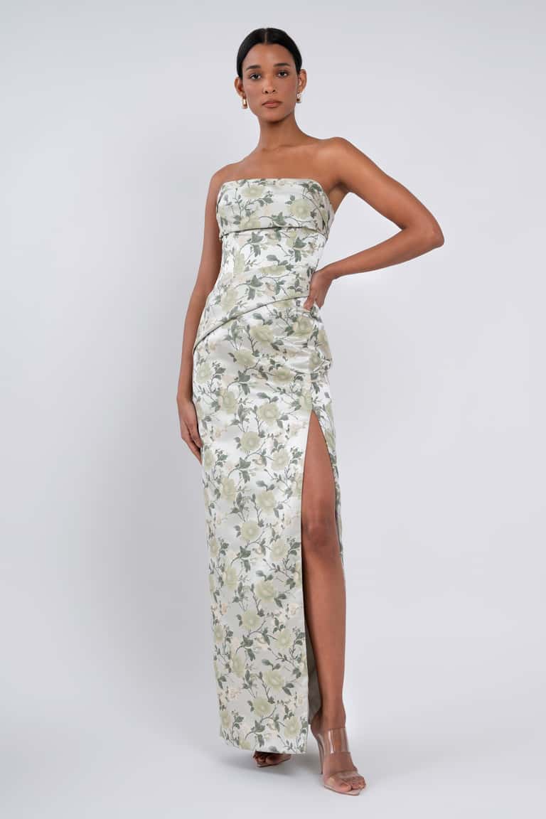 jenny yoo Kenna Matcha Sweetbriar Jacquard