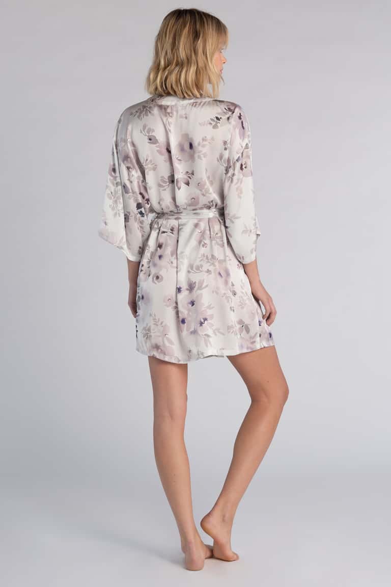 Jenny Yoo Livy Robe Lilac Painted Petals Print