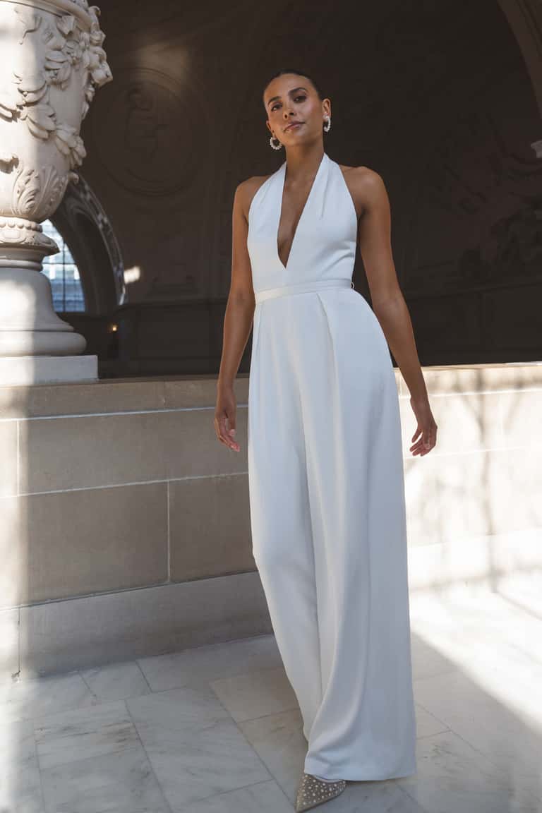 jenny yoo Lula Jumpsuit Ivory