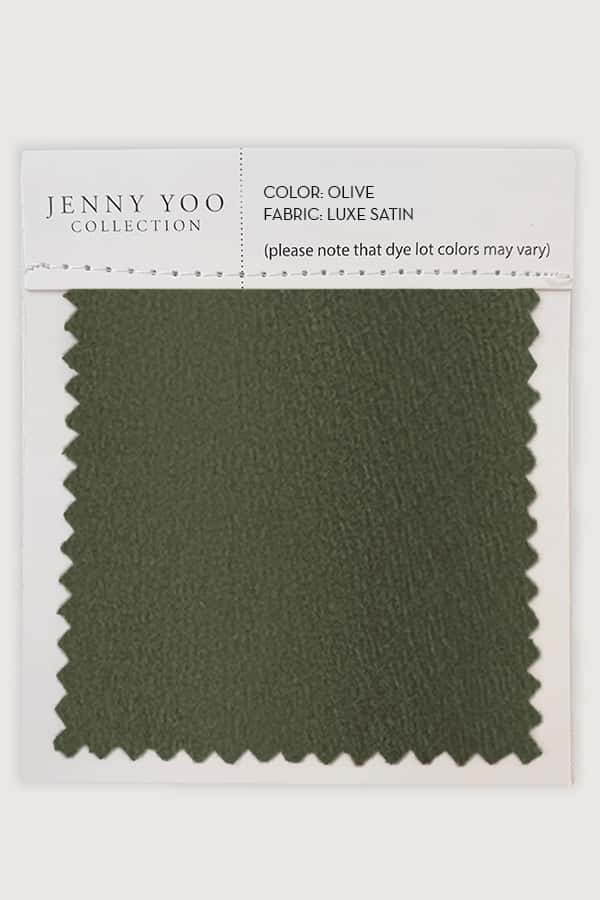 jenny yoo Luxe Satin Swatch Card Ivory