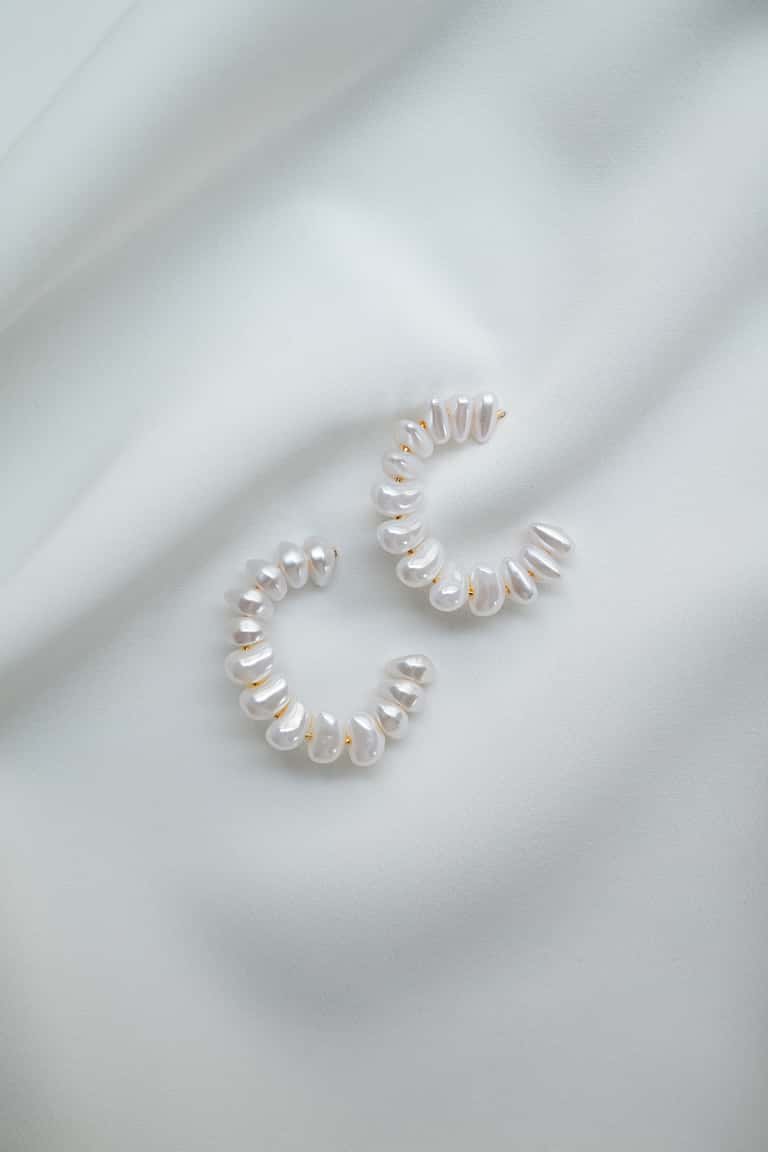 Jenny Yoo Monaco Pearl Hoop Earring Goldu002FIvory