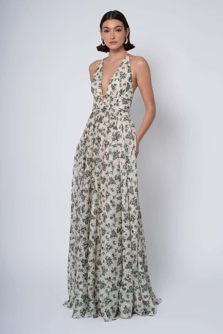 jenny yoo Robin Print Loden Multi