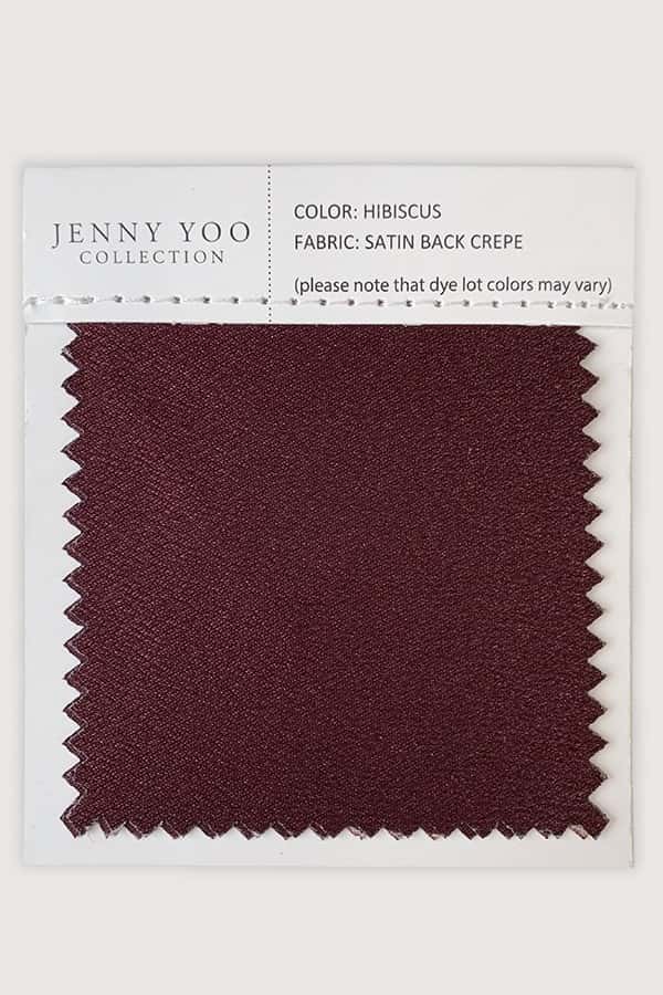 jenny yoo Satin Back Crepe Swatch Card Latte