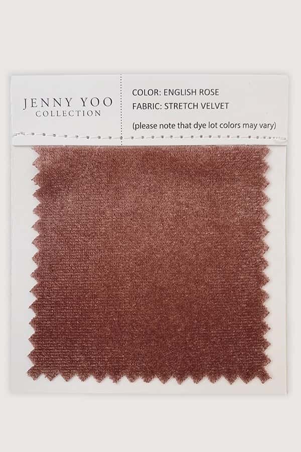 jenny yoo Stretch Velvet Swatch Card Prosecco