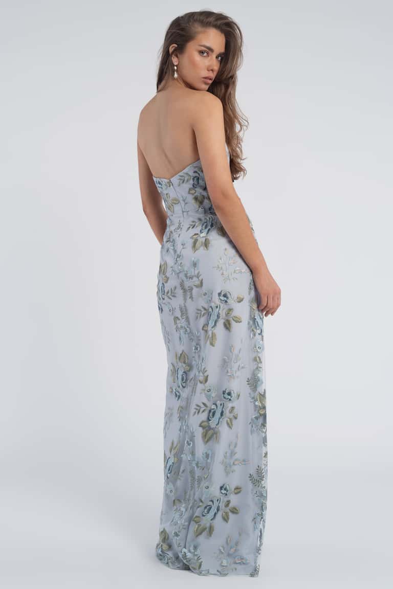 Jenny Yoo Mercy Enchanted Floral Embroidery Enchanted Floral Whisper Blue